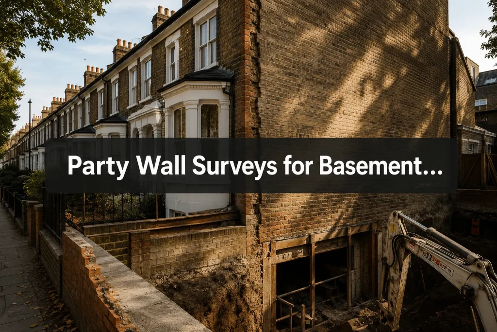 Party Wall Surveys for Basement Excavations: Deep Foundation Works and Neighbour Protection in Dense Urban Areas