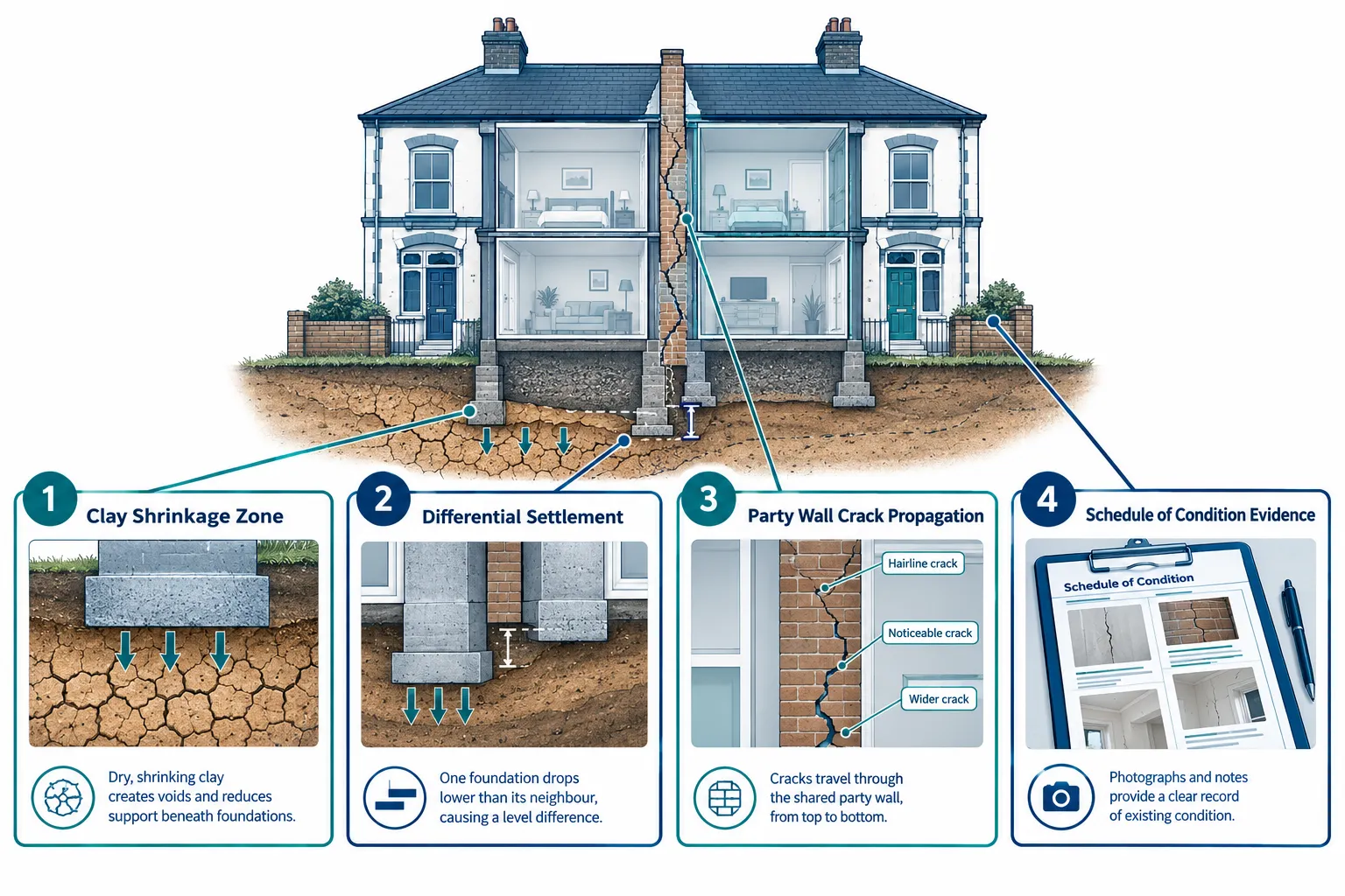 Why Subsidence and Party Wall Structures Are Inseparable